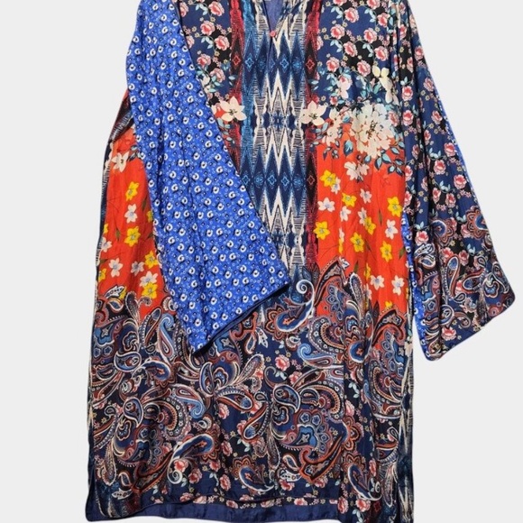 Johnny Was Lunamo Mandy  silk dress NWT RARE - Picture 6 of 14